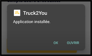 ouvrir l'application truck2you
