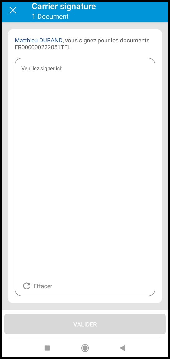 Signature transporteur