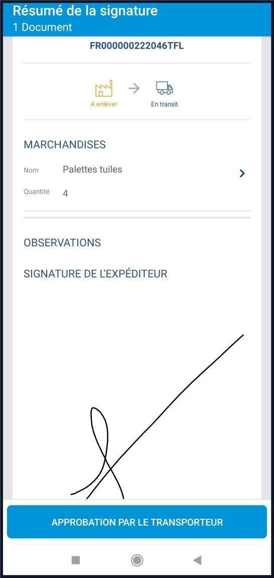 Résumé de la signature